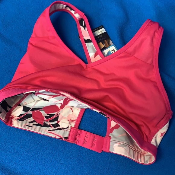 Danskin Glide-Tri Sports Bra NWT Tropical Pink - Picture 4 of 8